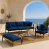 Zestaw Wypoczynkowy Ogrodowy BELLANTI Venezia Midnight Blue 4os.+2